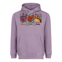 Lavender Peace Love Tacos Heavyweight Hoodie - BundleAndBundleShop