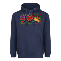 Navy Peace Love Tacos Heavyweight Hoodie - BundleAndBundleShop