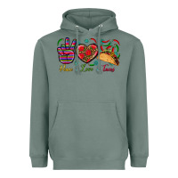 Sage Peace Love Tacos Heavyweight Hoodie - BundleAndBundleShop