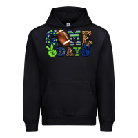 Black Game day green and blue team color Urban Hoodie - HowdyJamesFarm