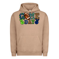 Pigment Burro Game day green and blue team color Urban Hoodie - HowdyJamesFarm