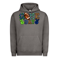 Pigment Tornado Game day green and blue team color Urban Hoodie - HowdyJamesFarm