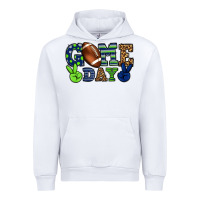 White Game day green and blue team color Urban Hoodie - HowdyJamesFarm