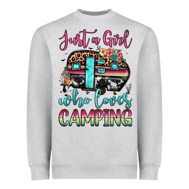 Just A Girl Who Loves Camping Heavyweight Sweatshirt by JahusDesignShop | Teevron