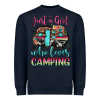 Navy just a girl who loves camping Heavyweight Sweatshirt - JahusDesignShop