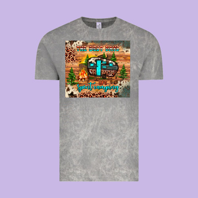 The Best Days Are Spent Camping Vintage Tee Designed By Jahusdesignshop