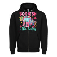 Black bookish girlie express Zipper Hoodie - MaliasSmallBusiness
