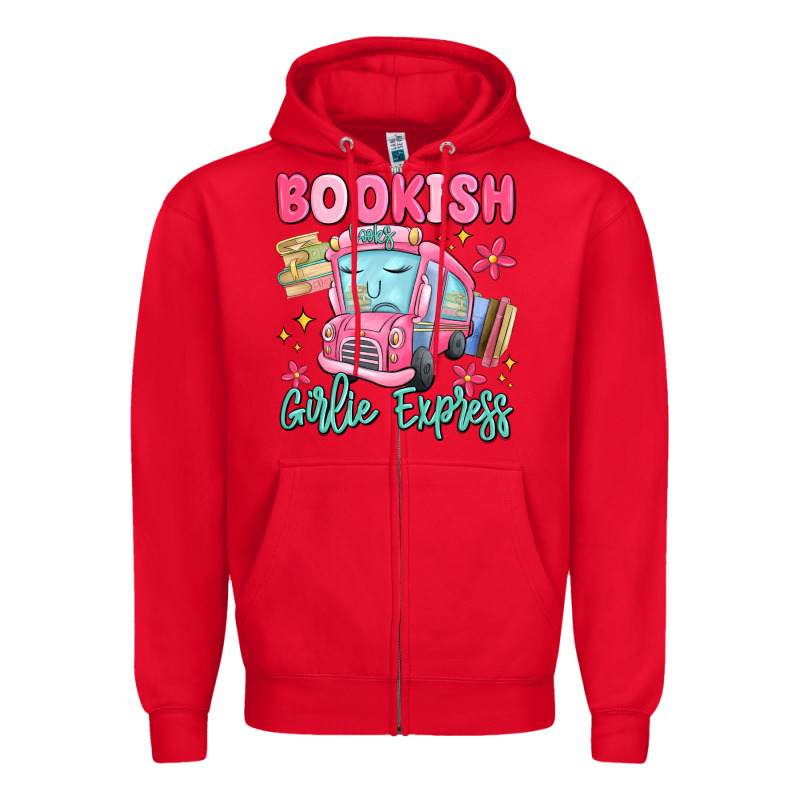 Bookish Girlie Express Zipper Hoodie by MaliasSmallBusiness | Teevron