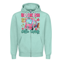 Seafoam bookish girlie express Zipper Hoodie - MaliasSmallBusiness