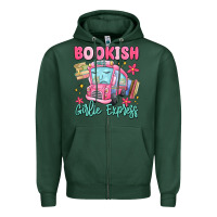 Sports Green bookish girlie express Zipper Hoodie - MaliasSmallBusiness