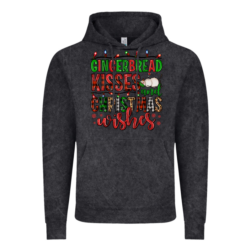 Gingerbread Kisses And Christmas Wishes Vintage Hoodie by FaDigitalArtStudio | Teevron