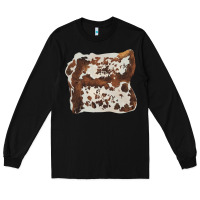 Black hand drawn cowhide cow fur Long Sleeve Tee - BarkalooDesign