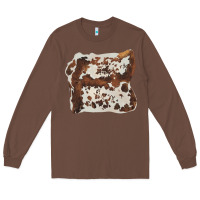 Chestnut hand drawn cowhide cow fur Long Sleeve Tee - BarkalooDesign