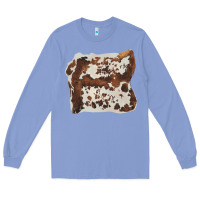 Colony Blue hand drawn cowhide cow fur Long Sleeve Tee - BarkalooDesign