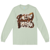 Matcha hand drawn cowhide cow fur Long Sleeve Tee - BarkalooDesign