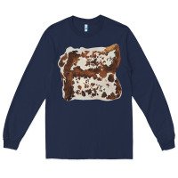 Navy hand drawn cowhide cow fur Long Sleeve Tee - BarkalooDesign