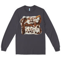 Smoke hand drawn cowhide cow fur Long Sleeve Tee - BarkalooDesign