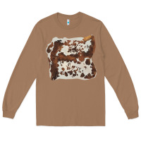 Toasted Coconut hand drawn cowhide cow fur Long Sleeve Tee - BarkalooDesign