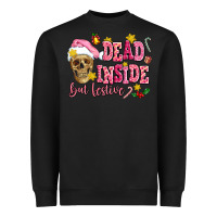 Black dead inside but festive Heavyweight Sweatshirt - AdoDesignShop