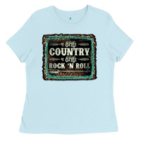 Baby Blue a little country a little rock n roll Ladies Tee - AdoDesignShop