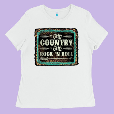 A Little Country A Little Rock N Roll Ladies Tee Designed By Adodesignshop