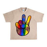 French Oak pride leopard peace hand Urban Heavy Tee - JahusDesignShop