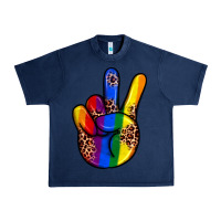 Navy pride leopard peace hand Urban Heavy Tee - JahusDesignShop