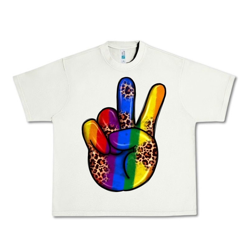 Pride Leopard Peace Hand Urban Heavy Tee by JahusDesignShop | Teevron