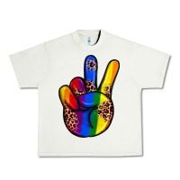 Pistachio pride leopard peace hand Urban Heavy Tee - JahusDesignShop