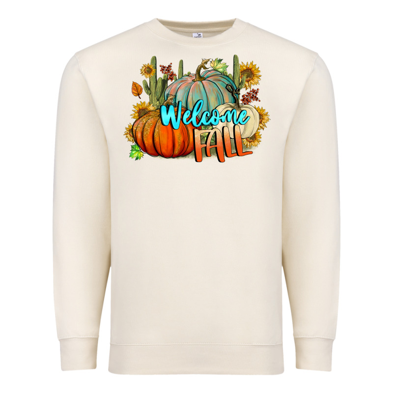 Welcome Fall Pumpkins Premium Sweatshirt by BundleAndBundleShop | Teevron