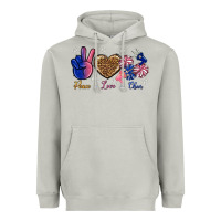 Moon Dust Peace Love Cheer Heavyweight Hoodie - BundleAndBundleShop