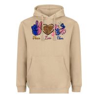 Mushroom Peace Love Cheer Heavyweight Hoodie - BundleAndBundleShop