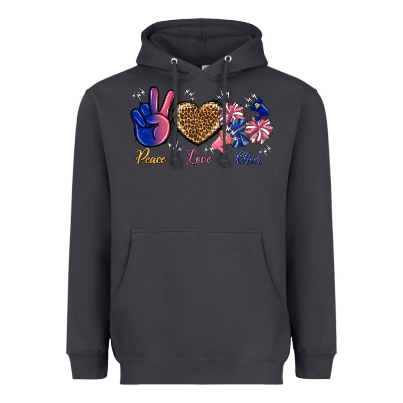 Peace Love Cheer Heavyweight Hoodie by BundleAndBundleShop | Teevron