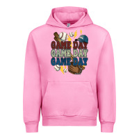Fuchsia Pink Game Day lightning bolt Baseball Urban Hoodie - HowdyJamesFarm