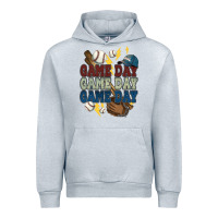 Heather Grey Game Day lightning bolt Baseball Urban Hoodie - HowdyJamesFarm