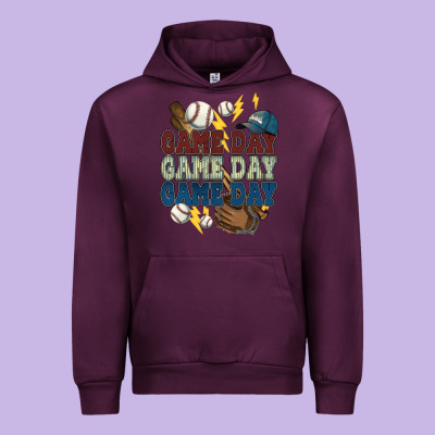 Game Day Lightning Bolt Baseball Urban Hoodie Designed By Howdyjamesfarm