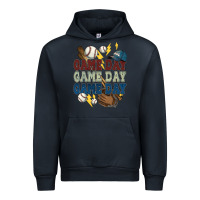 Navy Game Day lightning bolt Baseball Urban Hoodie - HowdyJamesFarm