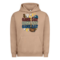 Pigment Burro Game Day lightning bolt Baseball Urban Hoodie - HowdyJamesFarm