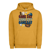 Pigment Peanut Butter Game Day lightning bolt Baseball Urban Hoodie - HowdyJamesFarm
