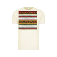 Vintage Arctic christmas mistletoe and stripes seamless pattern Vintage Tee - BundleAndBundleShop