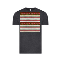 Vintage Black christmas mistletoe and stripes seamless pattern Vintage Tee - BundleAndBundleShop