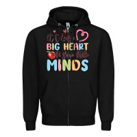 Black it takes a big heart for shape little minds Zipper Hoodie - MaliasSmallBusiness