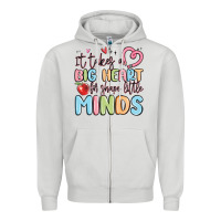 Dove Grey it takes a big heart for shape little minds Zipper Hoodie - MaliasSmallBusiness