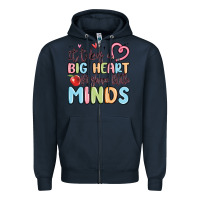 Navy it takes a big heart for shape little minds Zipper Hoodie - MaliasSmallBusiness