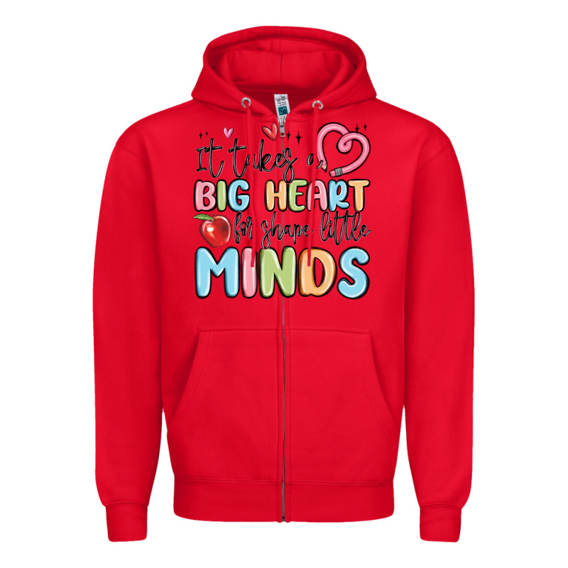 It Takes A Big Heart For Shape Little Minds Zipper Hoodie by MaliasSmallBusiness | Teevron