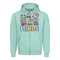 Seafoam it takes a big heart for shape little minds Zipper Hoodie - MaliasSmallBusiness