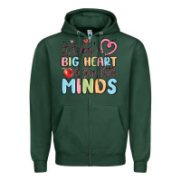Sports Green it takes a big heart for shape little minds Zipper Hoodie - MaliasSmallBusiness