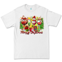 White merry christmas wine glasses Premium Tee - Zillion Design Studio