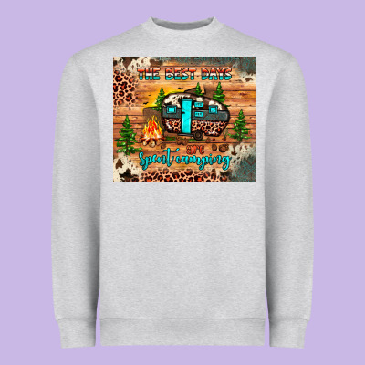 The Best Days Are Spent Camping Heavyweight Sweatshirt Designed By Jahusdesignshop