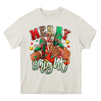 Merry And Bright Black Girl Sneakers Heavy Core Tee | Teevron